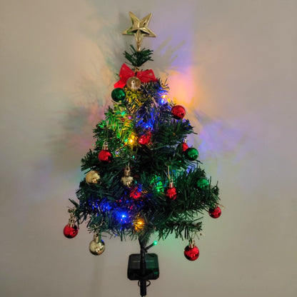 Contemporary Creative Solar Waterproof Christmas Tree Decoration Iron Wire Plush Stainless Steel LED Outdoor Light Landscape Lighting For Garden