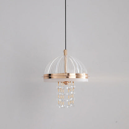Modern Luxury Iron Acrylic Jellyfish Dome Liftable LED Chandeliers For Bedside