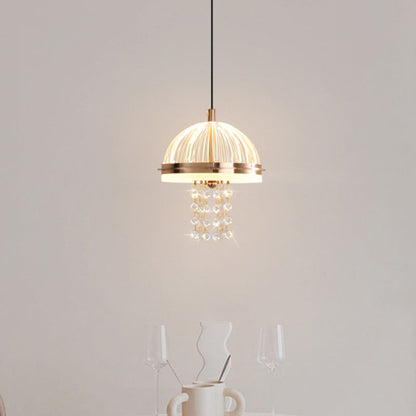 Modern Luxury Iron Acrylic Jellyfish Dome Liftable LED Chandeliers For Bedside