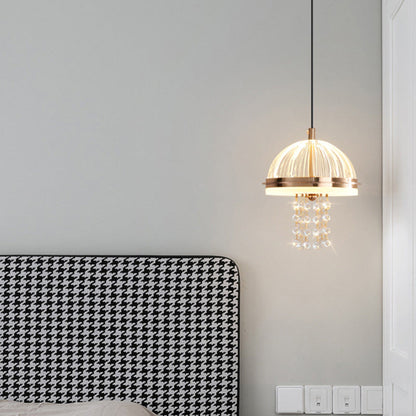 Modern Luxury Iron Acrylic Jellyfish Dome Liftable LED Chandeliers For Bedside