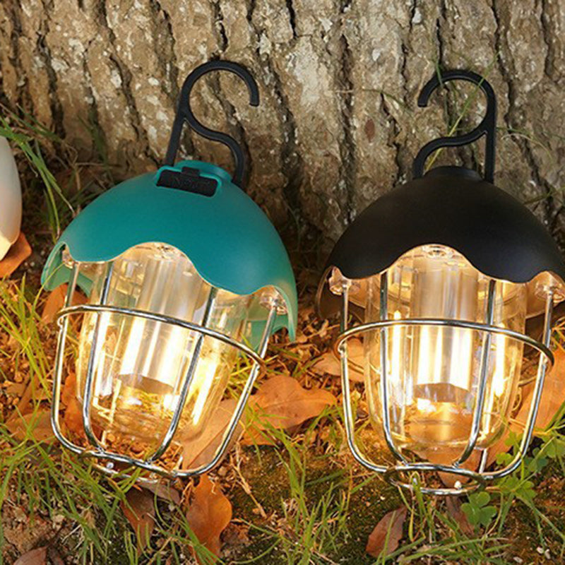 Contemporary Retro Rechargeable Plastic Metal Pinecone Eggshell Portable Camping LED Outdoor Light For Outdoor Patio