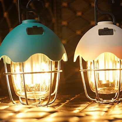 Contemporary Retro Rechargeable Plastic Metal Pinecone Eggshell Portable Camping LED Outdoor Light For Outdoor Patio