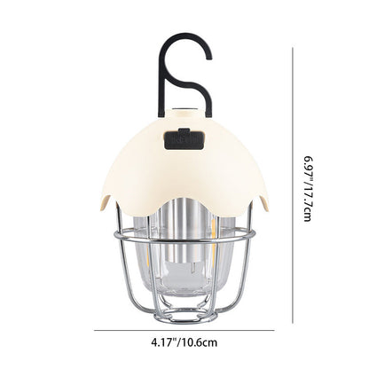 Contemporary Retro Rechargeable Plastic Metal Pinecone Eggshell Portable Camping LED Outdoor Light For Outdoor Patio