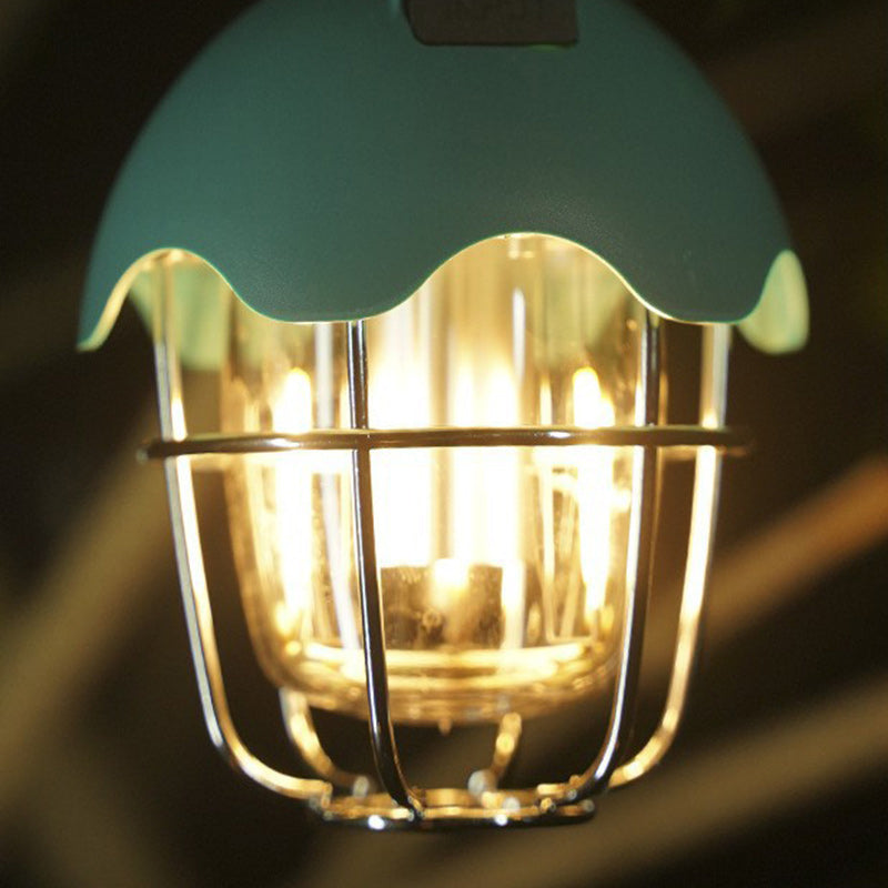 Contemporary Retro Rechargeable Plastic Metal Pinecone Eggshell Portable Camping LED Outdoor Light For Outdoor Patio