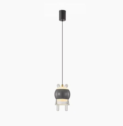 Contemporary Creative Kids Aluminum Iron Acrylic Cartoon Model Liftable LED Pendant Light For Bedside