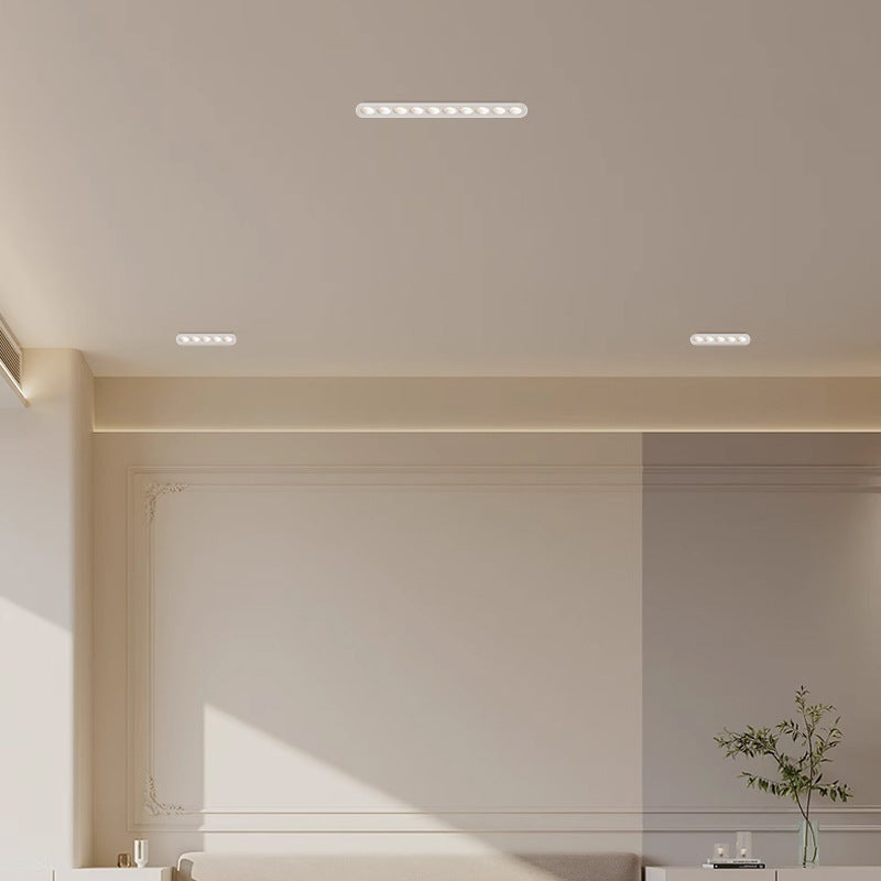 モダンでミニマリストなアルミラインオーバル埋め込み式LEDフラッシュマウントシーリングライト、リビングルーム用スポットライト