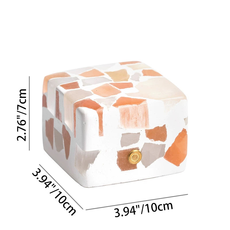 Contemporary Creative Rechargeable Natural Ore Plaster Cube Broken LED Table Lamp Night Light For Bedside