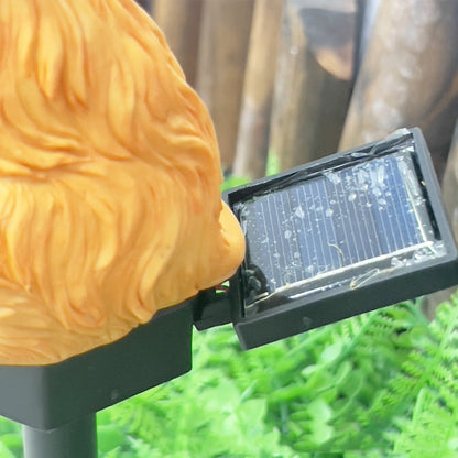 Modern Art Deco Solar Waterproof PP Resin Highland Bull LED Outdoor Light Landscape Lighting For Garden