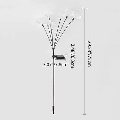 Modern Simplicity Solar Waterproof ABS Stainless Steel Fiber Optic Jellyfish LED Outdoor Light Landscape Lighting For Garden