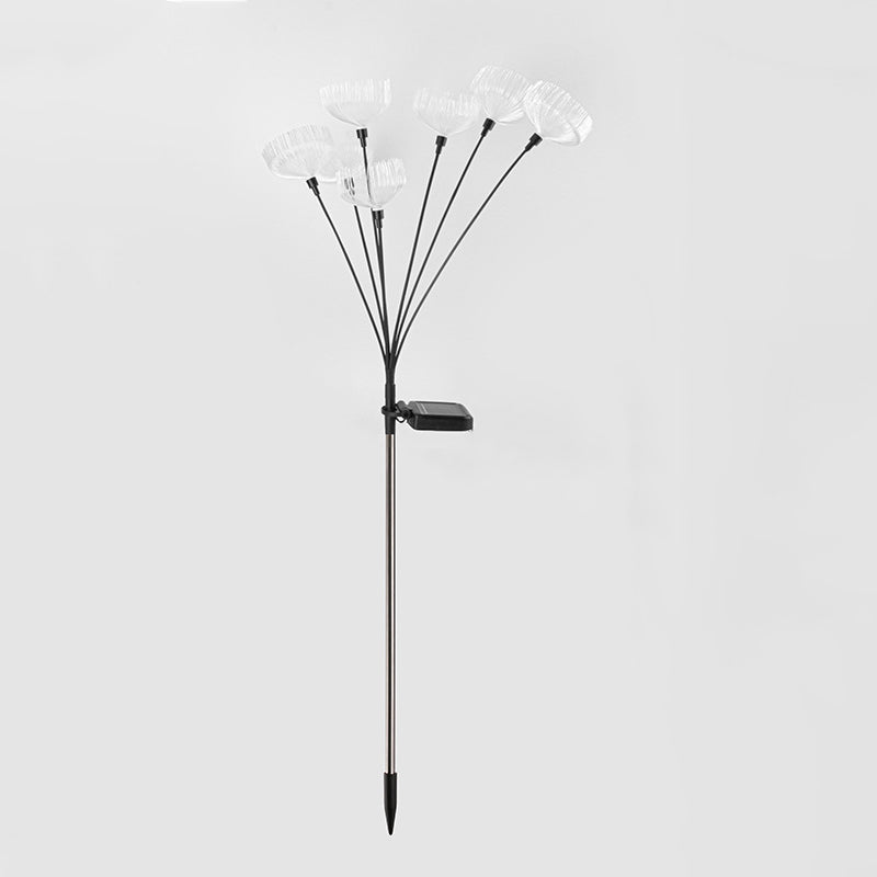 Modern Simplicity Solar Waterproof ABS Stainless Steel Fiber Optic Jellyfish LED Outdoor Light Landscape Lighting For Garden