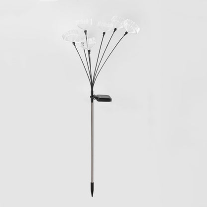 Modern Simplicity Solar Waterproof ABS Stainless Steel Fiber Optic Jellyfish LED Outdoor Light Landscape Lighting For Garden