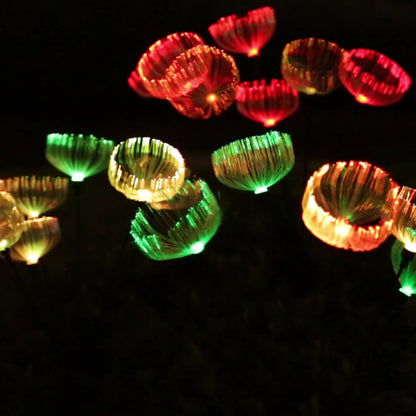 Modern Simplicity Solar Waterproof ABS Stainless Steel Fiber Optic Jellyfish LED Outdoor Light Landscape Lighting For Garden