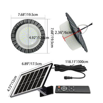 Modern Simplicity Solar Waterproof ABS PC Round High Power LED Hanging Outdoor Light For Outdoor Patio