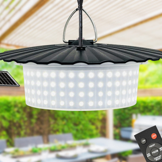 Modern Simplicity Solar Waterproof ABS PC Round High Power LED Hanging Outdoor Light For Outdoor Patio