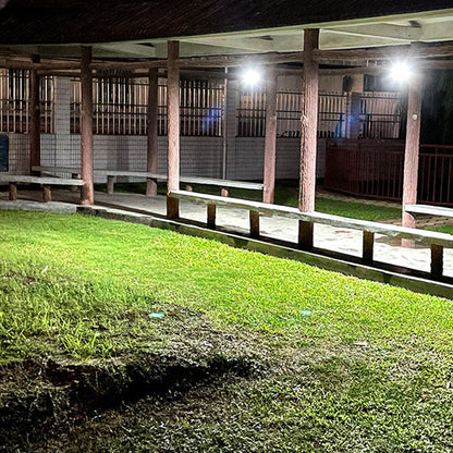 Modern Simplicity Solar Waterproof ABS PC Round High Power LED Hanging Outdoor Light For Outdoor Patio