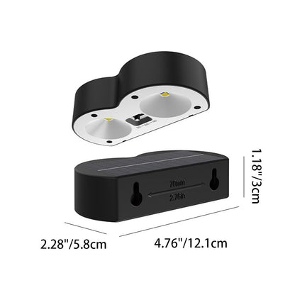Modern Simplicity Solar Waterproof ABS PS Telescope Round LED Wall Sconce Lamp For Outdoor Patio