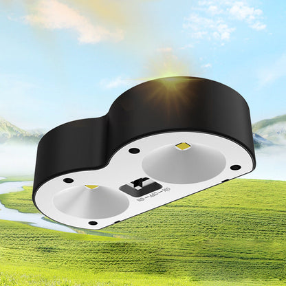 Modern Simplicity Solar Waterproof ABS PS Telescope Round LED Wall Sconce Lamp For Outdoor Patio