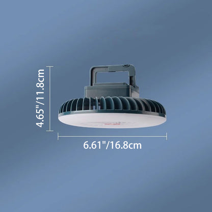 Modern Simplicity Rechargeable Waterproof ABS Round Magnetic Camping Hanging LED Outdoor Fan Light For Outdoor Patio