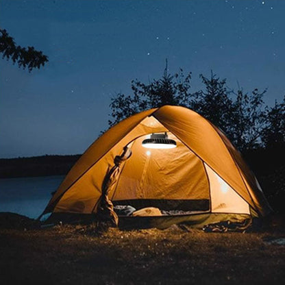 Modern Simplicity Rechargeable Waterproof ABS Round Magnetic Camping Hanging LED Outdoor Fan Light For Outdoor Patio