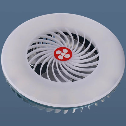 Modern Simplicity Rechargeable Waterproof ABS Round Magnetic Camping Hanging LED Outdoor Fan Light For Outdoor Patio