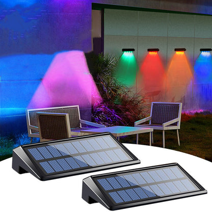 Modern Simplicity Solar Waterproof ABS PC Rectangular Focused Beam LED Wall Sconce Lamp For Outdoor Patio