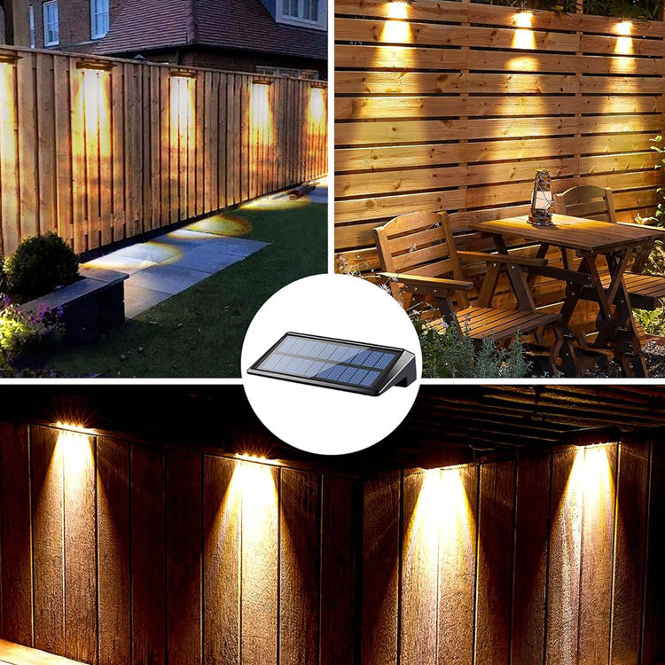 Modern Simplicity Solar Waterproof ABS PC Rectangular Focused Beam LED Wall Sconce Lamp For Outdoor Patio