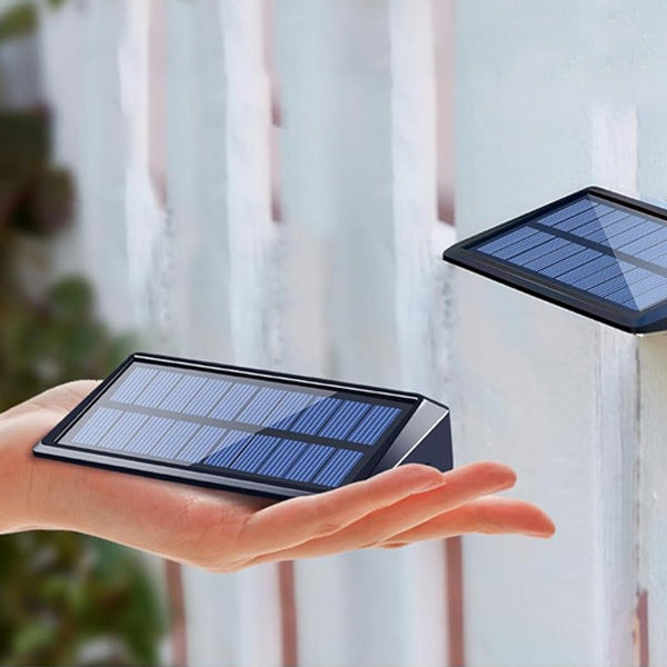 Modern Simplicity Solar Waterproof ABS PC Rectangular Focused Beam LED Wall Sconce Lamp For Outdoor Patio