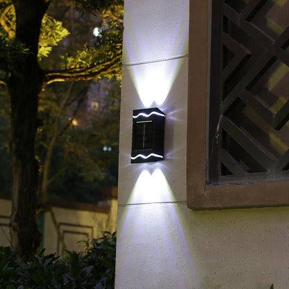 Modern Simplicity Solar Waterproof ABS PS Rectangular LED Wall Sconce Lamp For Outdoor Patio