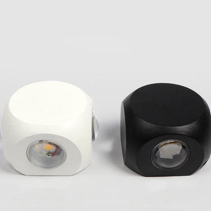 Modern Simplicity Waterproof Aluminum Dice Cube LED Wall Sconce Lamp For Outdoor Patio