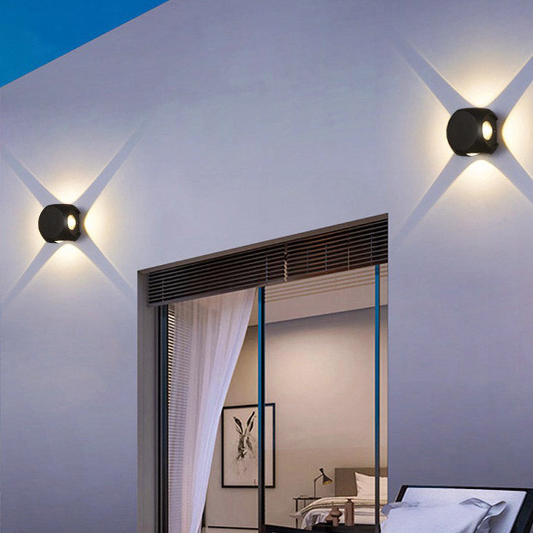 Modern Simplicity Waterproof Aluminum Dice Cube LED Wall Sconce Lamp For Outdoor Patio