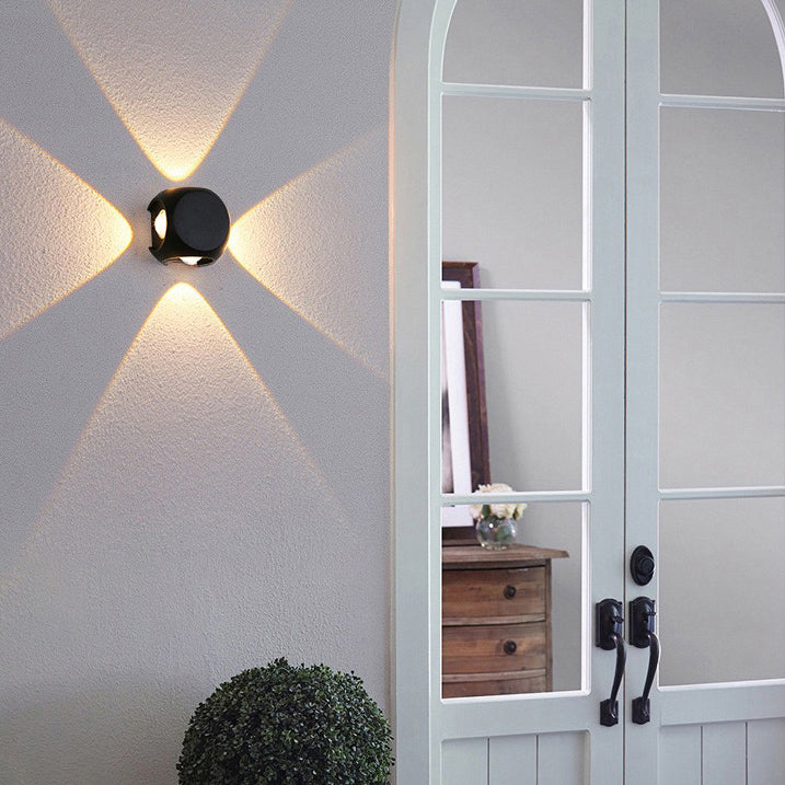 Modern Simplicity Waterproof Aluminum Dice Cube LED Wall Sconce Lamp For Outdoor Patio