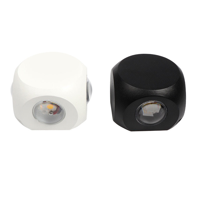 Modern Simplicity Waterproof Aluminum Dice Cube LED Wall Sconce Lamp For Outdoor Patio