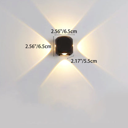 Modern Simplicity Waterproof Aluminum Dice Cube LED Wall Sconce Lamp For Outdoor Patio