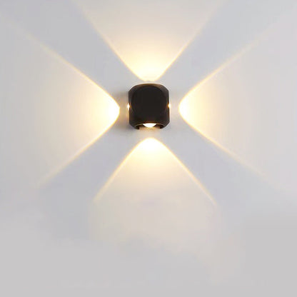 Modern Simplicity Waterproof Aluminum Dice Cube LED Wall Sconce Lamp For Outdoor Patio