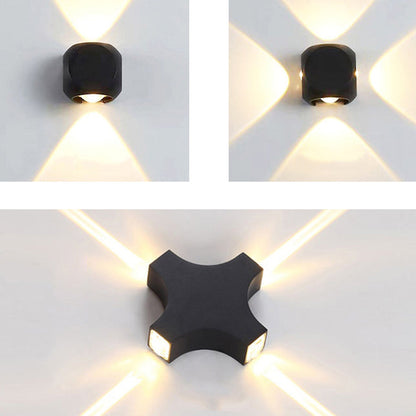Modern Simplicity Waterproof Aluminum Dice Cube LED Wall Sconce Lamp For Outdoor Patio