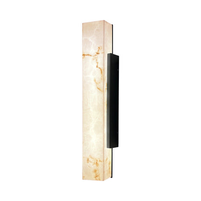Traditional Chinese Waterproof Imitation Marble Stainless Steel Rectangular LED Wall Sconce Lamp For Outdoor Patio