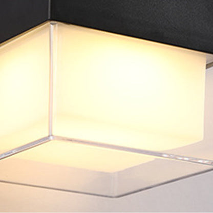 Modern Simplicity Solar Waterproof ABS Cylinder Square LED Wall Sconce Lamp For Outdoor Patio