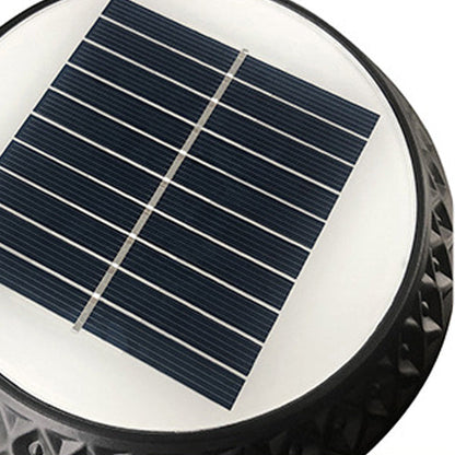 Modern Simplicity Solar Waterproof Plastic PC Round Square LED Outdoor Pillar Light Landscape Lighting For Garden