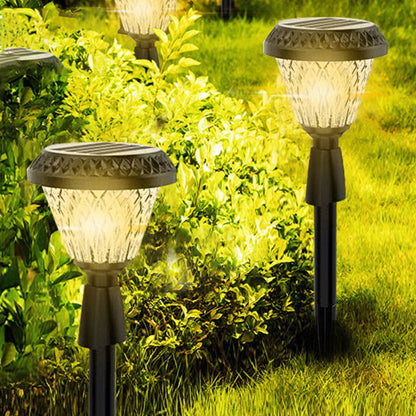 Modern Simplicity Solar Waterproof Plastic PC Round Square LED Outdoor Pillar Light Landscape Lighting For Garden