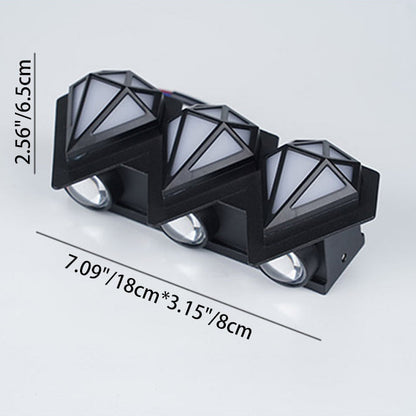Contemporary Creative Waterproof Aluminum Acrylic Diamond LED Wall Sconce Lamp For Outdoor Patio
