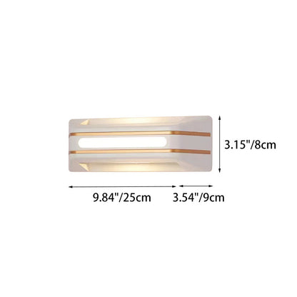 Modern Simplicity Waterproof Aluminum Rectangular Stripe LED Wall Sconce Lamp For Outdoor Patio