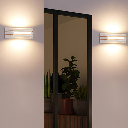 Modern Simplicity Waterproof Aluminum Rectangular Stripe LED Wall Sconce Lamp For Outdoor Patio