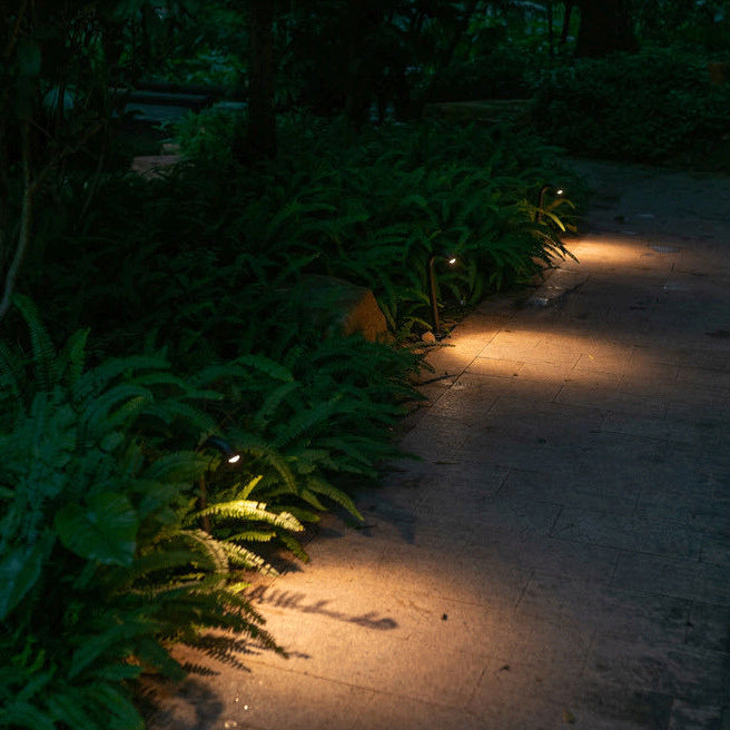 Contemporary Industrial Waterproof Aluminum Reinforced Glass Bent Tube LED Outdoor Light Landscape Lighting For Garden