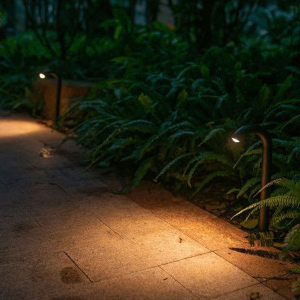 Contemporary Industrial Waterproof Aluminum Reinforced Glass Bent Tube LED Outdoor Light Landscape Lighting For Garden