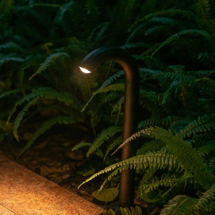 Contemporary Industrial Waterproof Aluminum Reinforced Glass Bent Tube LED Outdoor Light Landscape Lighting For Garden