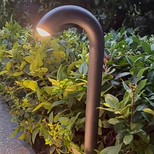 Contemporary Industrial Waterproof Aluminum Reinforced Glass Bent Tube LED Outdoor Light Landscape Lighting For Garden