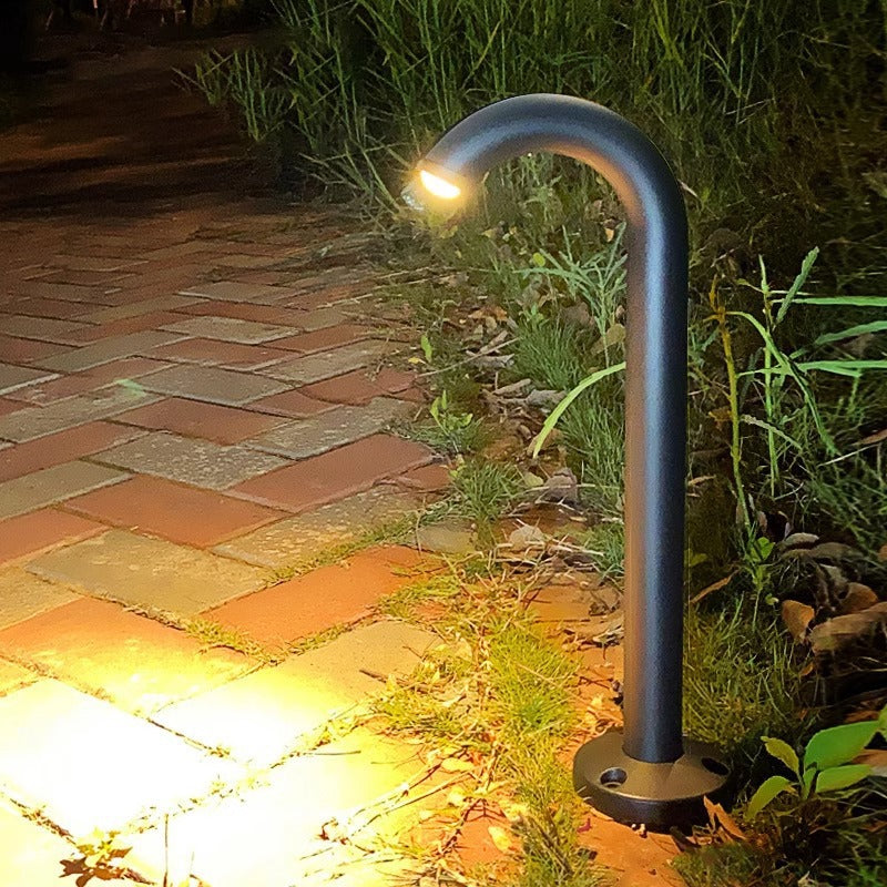 Contemporary Industrial Waterproof Aluminum Reinforced Glass Bent Tube LED Outdoor Light Landscape Lighting For Garden