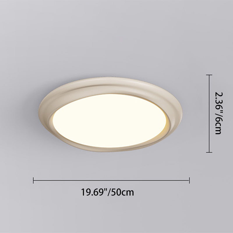 Contemporary Nordic Iron Resin Acrylic Cloud Round Square LED Flush Mount Ceiling Light For Living Room