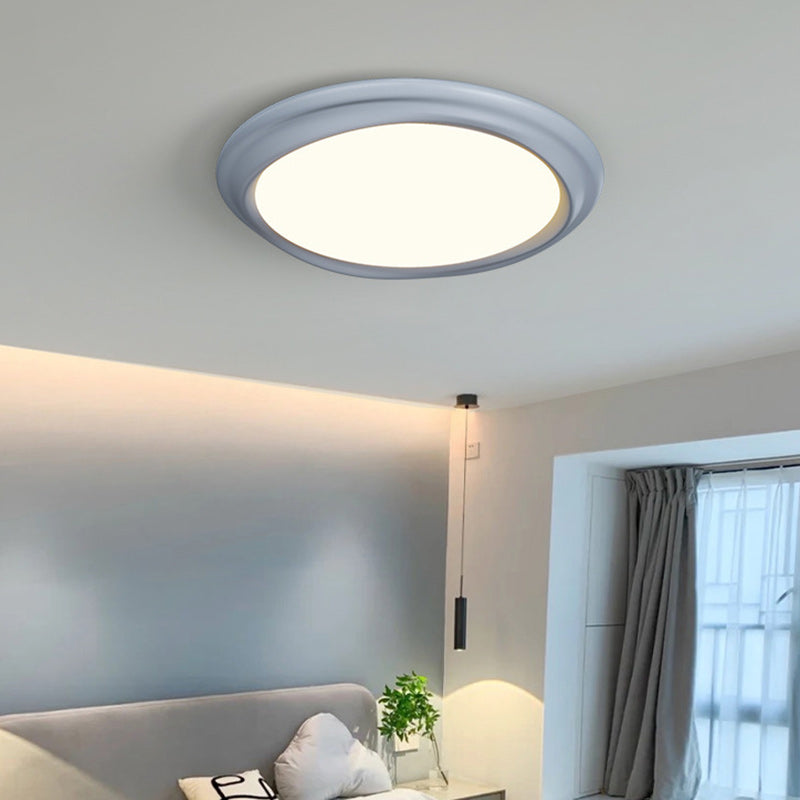 Contemporary Nordic Iron Resin Acrylic Cloud Round Square LED Flush Mount Ceiling Light For Living Room