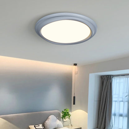 Contemporary Nordic Iron Resin Acrylic Cloud Round Square LED Flush Mount Ceiling Light For Living Room